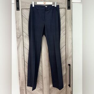 White House black market outlet indigo chambray slim boot ponte Dress Pants 6R